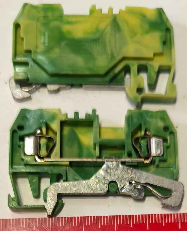 WAGO 280-907 svorka pružinová, ze/žl 1/1x2,5mm2 na DIN lištu .. balení 8ks za 195Kč