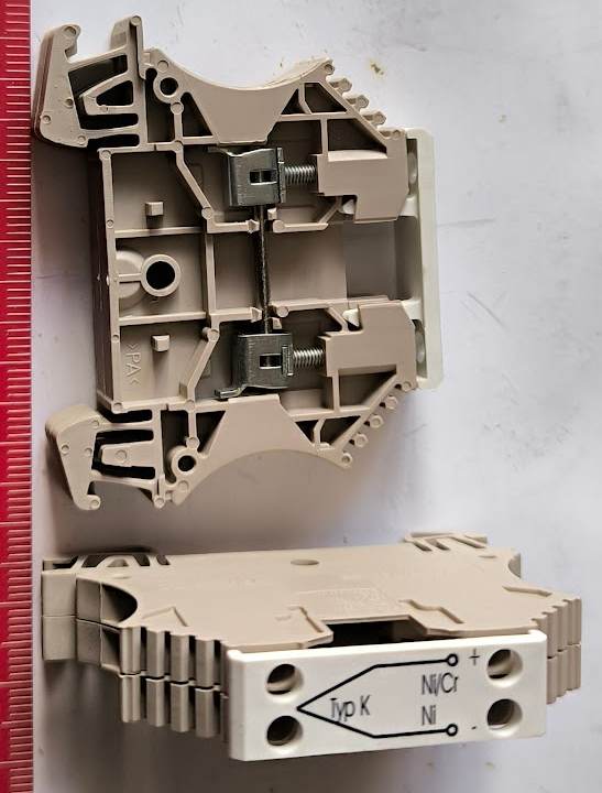 WDU 2.5/TC TYP K, Termočlánková svorka, Šroubové připojení, Tmavě béžová, 2.5 mm², 55 V, WIEDMULLER