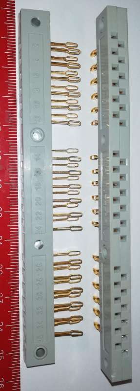 WK18011 konektor řadový, zlacený, samice, 3x12pin, TESLA    .... cena na dotaz / price on request
