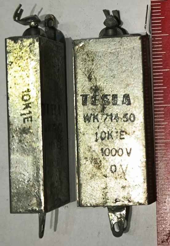 WK71450 - 10k1e 1000V - slídové kondenzátory stabilní - TESLA