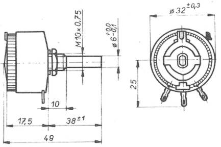 WN69170 - 47R - Drátový potenciometr 2W