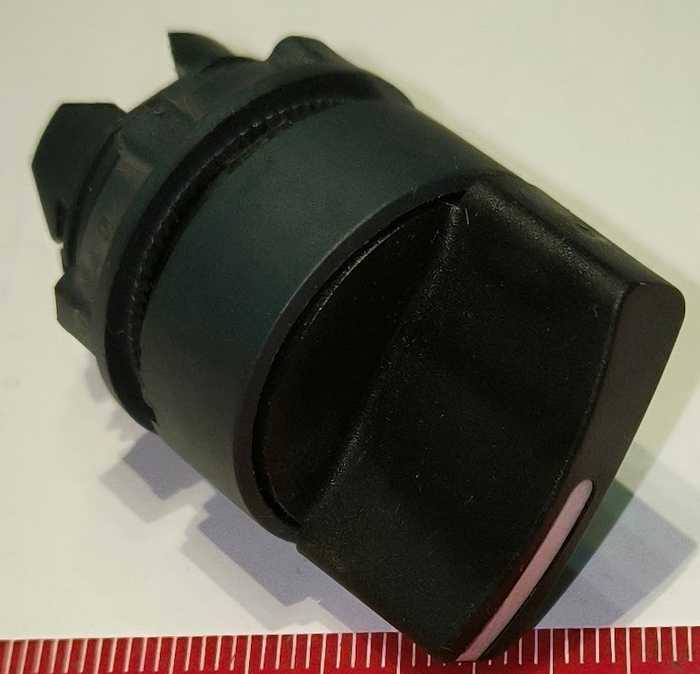 ZB5AD3 Ovládací hlavice otočná, 3 pev. polohy - černá