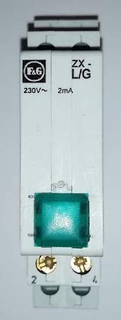 není skladem - ZX-L/G - kontrolka LED  F&G zelená