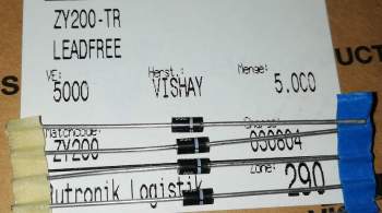 ZY200 - zenerová dioda 2W DO41 VISHAY .. balení 200ks za 100Kč