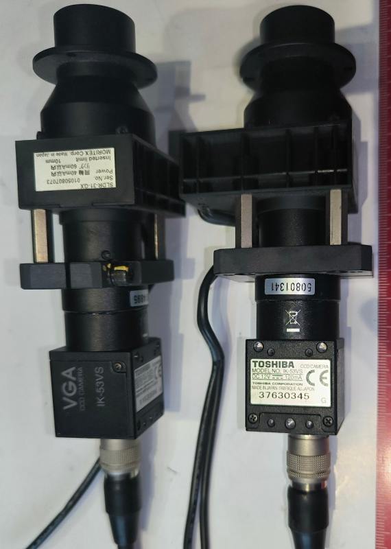 kamera TOSHIBA IK-53VS DC12V 120MA + osv. jednotka Moritex Corp. SLDR-31-GX .. použitý / used