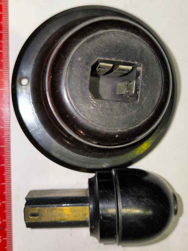 konektor-419 - telefonní konektor staré výroby 6pin, samec + samice  .. cena na dotaz / price on request