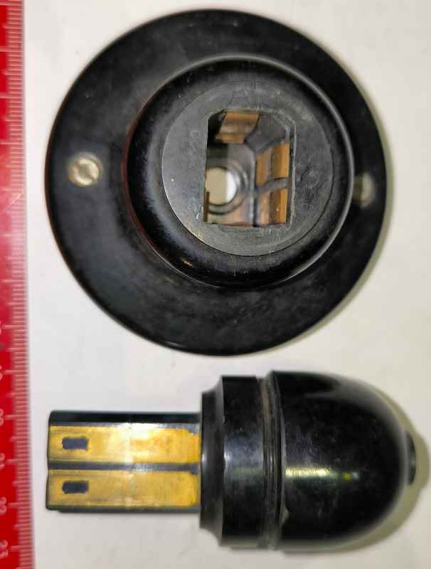 konektor-420 - telefonní konektor staré výroby 6pin, samec + samice  .. cena na dotaz / price on request