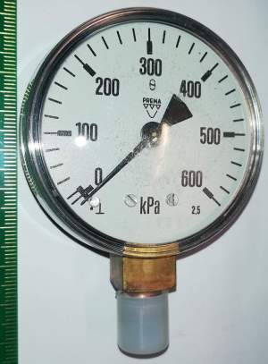 manometr 0-600kPa, Chirana/Prema, ČSN257210 A60