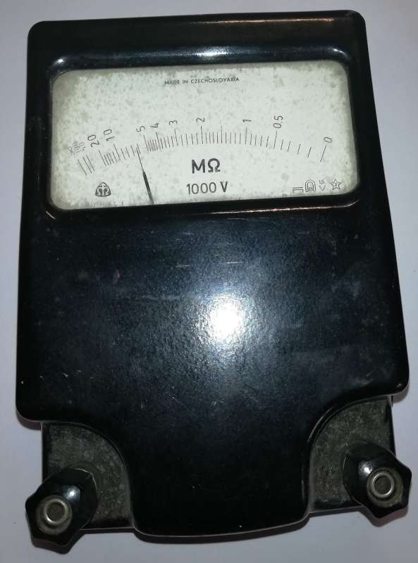 megaohm metr METRA, starší, netestován   .. cena na dotaz / price on request