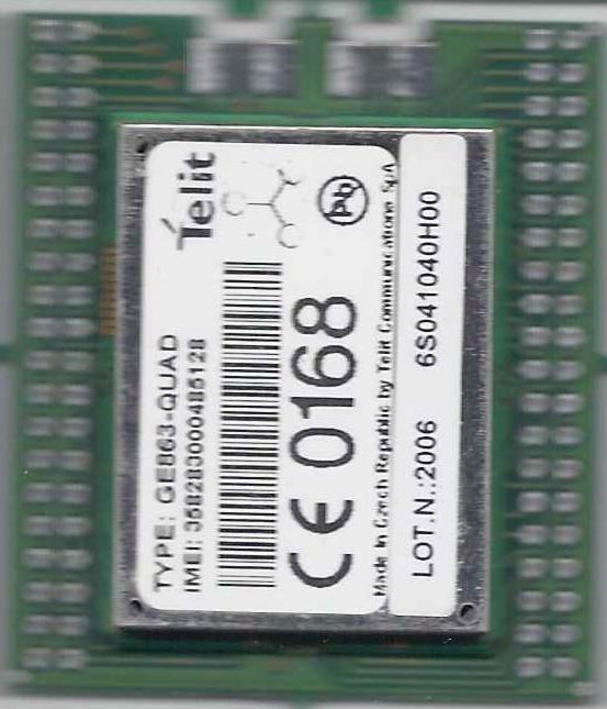 modul-102  pokusná deska s TELIT GE863-QUAD
