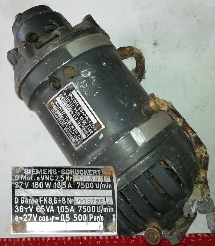 starý motor/měnič SIEMENS SCHUCKERT na opravu, na generálku (004)  .. cena na dotaz / price on request