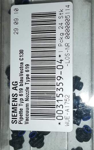 Pipette typ 619 blauVectra C130 Vaccuum Nozzle Type 619 ..  .. cena na dotaz / price on request