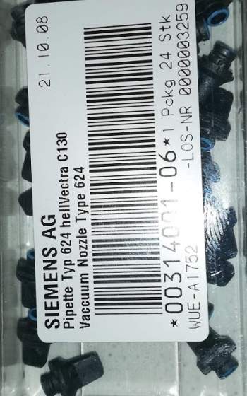 Pipette typ 624 hellVectra C130 Vaccuum Nozzle Type 624 ..  .. cena na dotaz / price on request