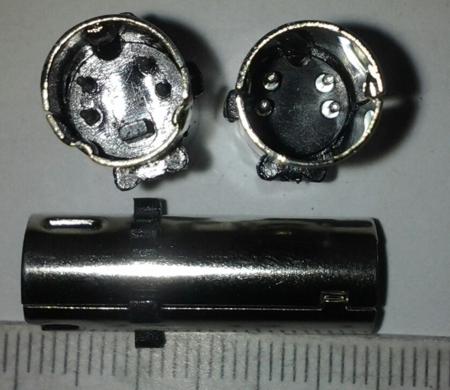 DIN konektor 4pin, bez plastu ..balení 48ks za  40Kč