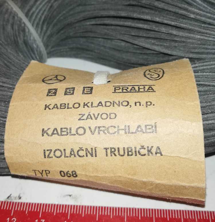 silikonová izolační trubička asi 1x0,25mm typ 068, černá  ... balení 10m za 90Kč