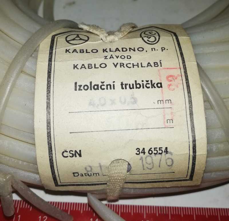 silikonová izolační trubička 4x0,5mm typ 068, bílá ... balení 6m za 90Kč