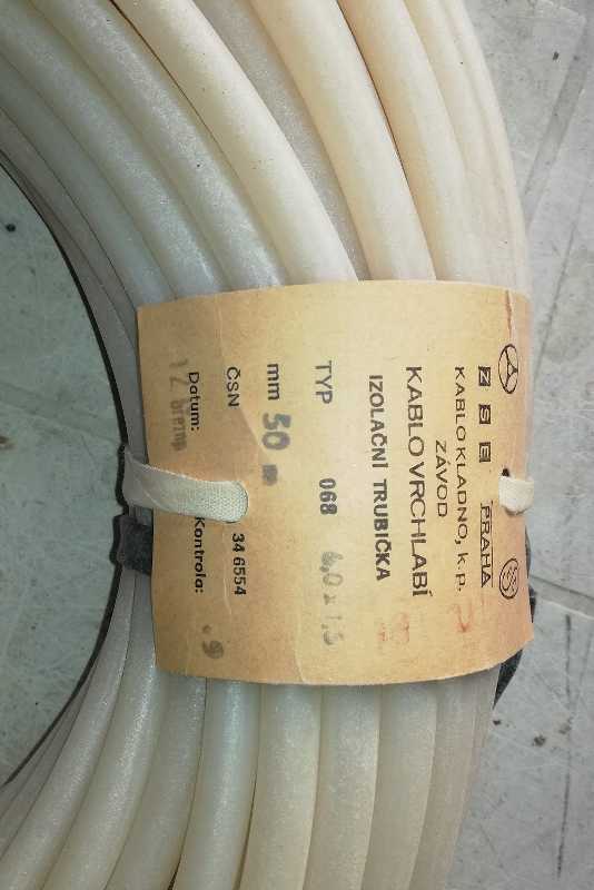 není skladem - silikonová izolační trubička 6,0x1,5 mm typ 068, bílá  ... balení 50m
