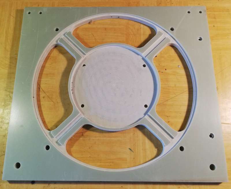 sklotextilová deska 360x400x16mm, 2,9kg, obrobená