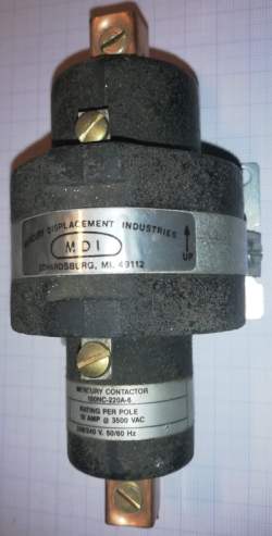 100NC-220A-6 .. MERCURY CONTACTOR 10AMP/3500VAC,  COIL 208-240V/50-60HZ  .. cena na dotaz / price on request