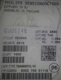 TDA9885TS/V3 - I2C-bus controlled singl   .. cena na dotaz / price on request