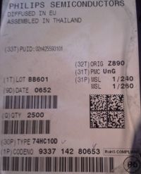 74HC10D - Triple 3-input NAND gate    .. balení 50ks za 100Kč