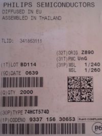 74HCT574D  .. balení 50ks za 100Kč