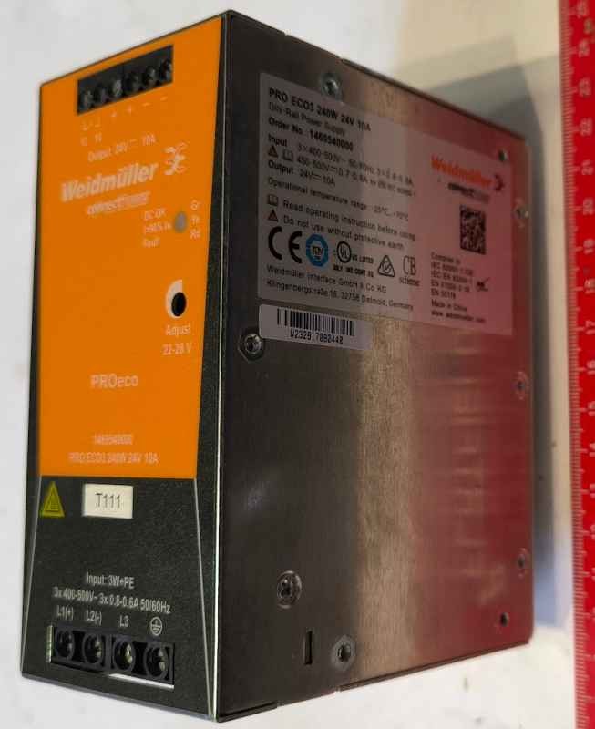 Weidmüller 1469540000 síťový zdroj na DIN lištu 24Vdc 10A 240W   .. použitý / used