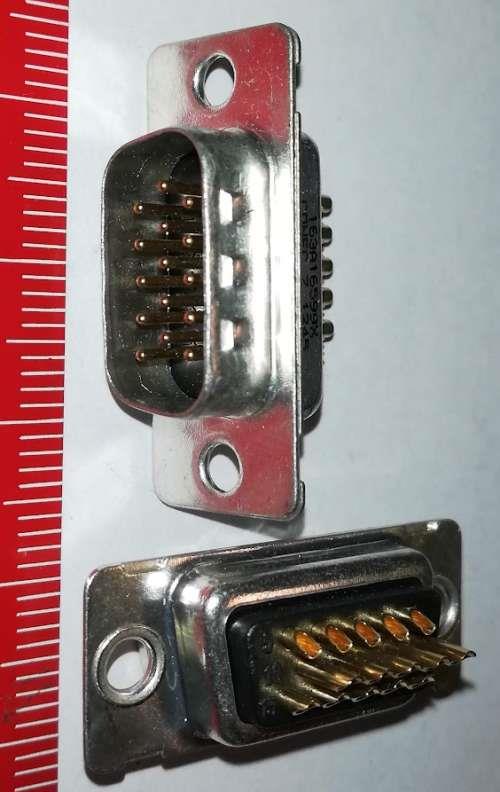 163A16599X - 15 Position D-Sub, High Density Plug, Male Pins Connector