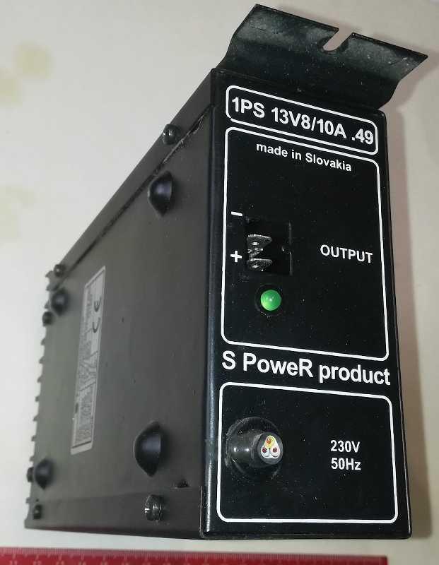 není skladem - zdroj S PoweR 1PS 13V8/10A.49 - 230V/13,8V 10A  .. použitý / used