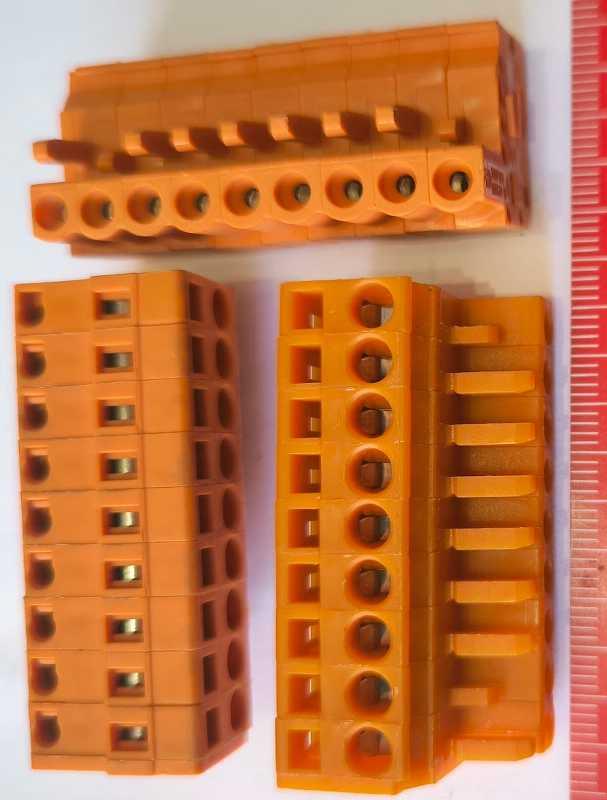 231-309/026-000  WAGO 9pin, 1vodičová pružinová svorkovnice; CAGE CLAMP®; 2,5 mm²; Rozteč 5,08 mm  .. použitý / used  ..  balení 7ks