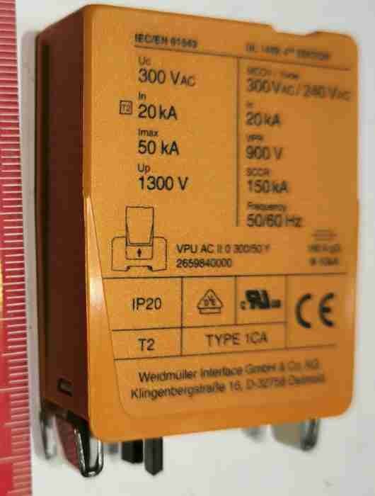 2659840000 - VPU AC II 0 300/50 Y - Přepěťová ochrana Weidmuller