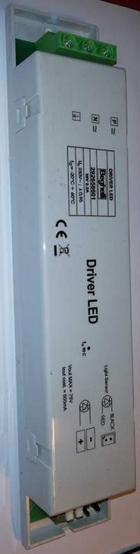Driver LED Beghelli 292658601 - 58V 0,5A