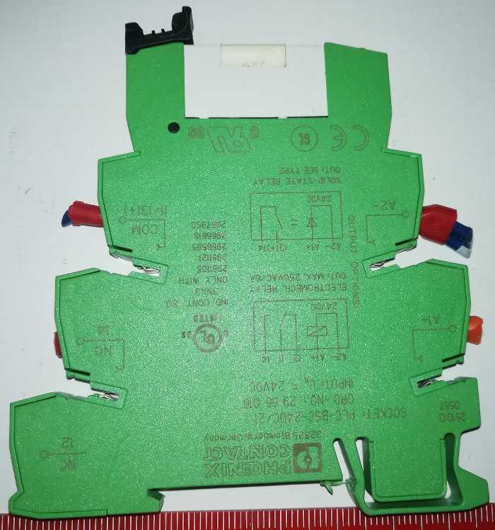 PLC-BSC- 24DC/21 - Patice pro relé 2966016 + relé 2961105  .. použitý / used