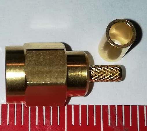 32S107-302E3 - RF Connectors / Coaxial Connectors SMA Straight Plug ROSENBERGER