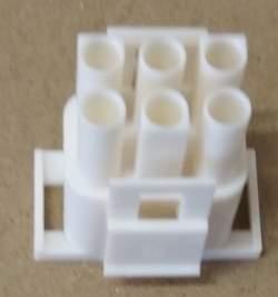 350715-4 - Universal MATE-N-LOK, Rectangular Power Connectors, Housing, Plug, Wire-to-Board / Wire-to-Wire, 6 Position, 6.35mm [.25in] Centerline, Wire & Cable