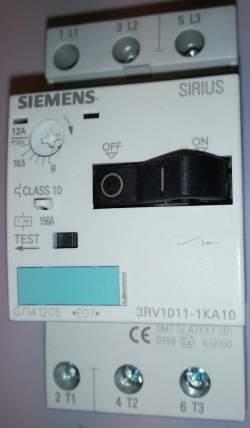 3RV1011-0HA10 - Ochranný jistič motoru  0,55-0,8A, N spoušť 10A Siemens Sirius Innovation .. cena na dotaz / price on request