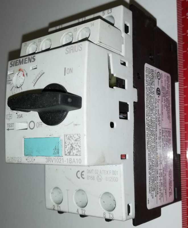 3RV1021-1EA10 + 3RV1901-1E - Ochranný jistič motoru  Siemens Sirius Innovation  .. použitý / used  .. cena na dotaz / price on request