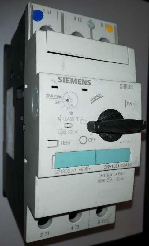 Siemens 3RV1031-4DA10 výkonový vypínač  18-25 A .. použitý / used  .. cena na dotaz / price on request