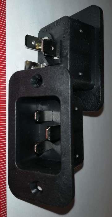 4798.9200 - Power Entry Connector Receptacle, Male Blades IEC 320-C20 Panel Mount, Flange