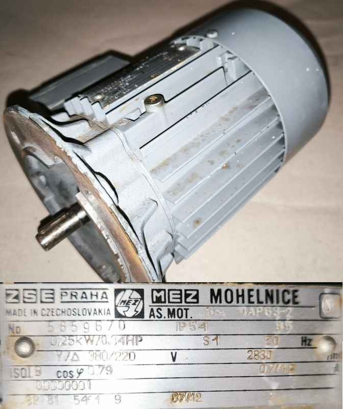 4AP63-2 - 3f motor 0,25kW 2880 ot. MEZ, starší typ .. použitý / used   .. cena na dotaz / price on request
