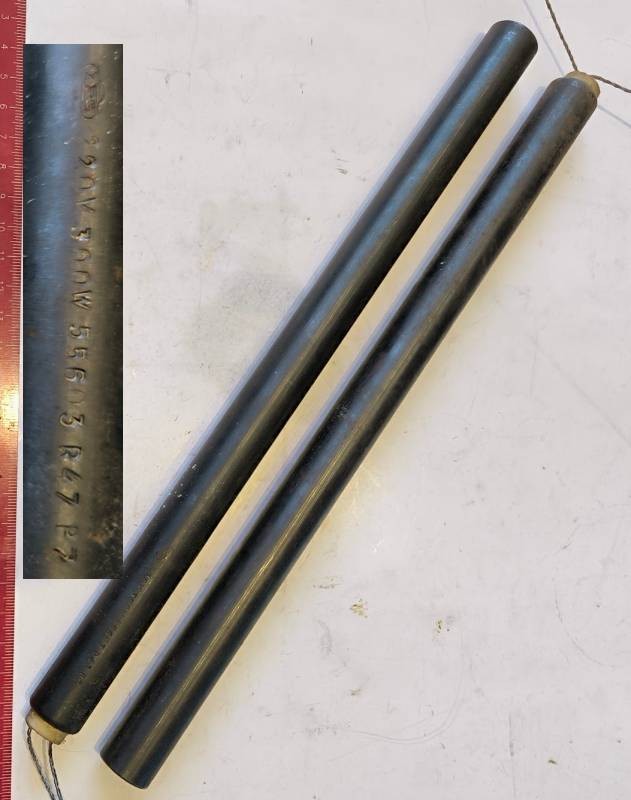 55603R47P7 - topné těleso 220V, 300W, délka 300mm, průměr 20mm, výroba ZPS