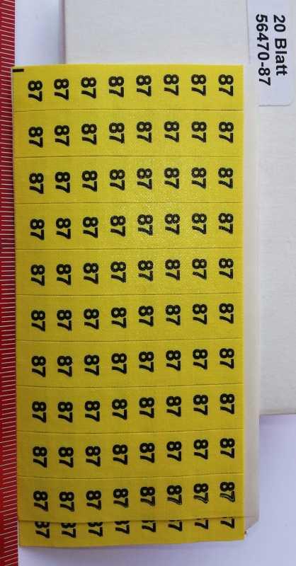 56470-85 - identifikační samolepící páska na kabely  .. balení 200 pásek (strips)  ..  číslo 85