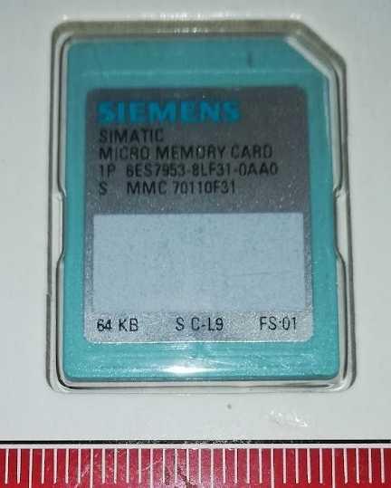 6ES7953-8LF31-0AA0 SIEMENS SIMATIC S7, Micro Memory Card for S7-300/C7/ET 200, 3, 3V Nflash, 64 KB  .. cena na dotaz / price on request