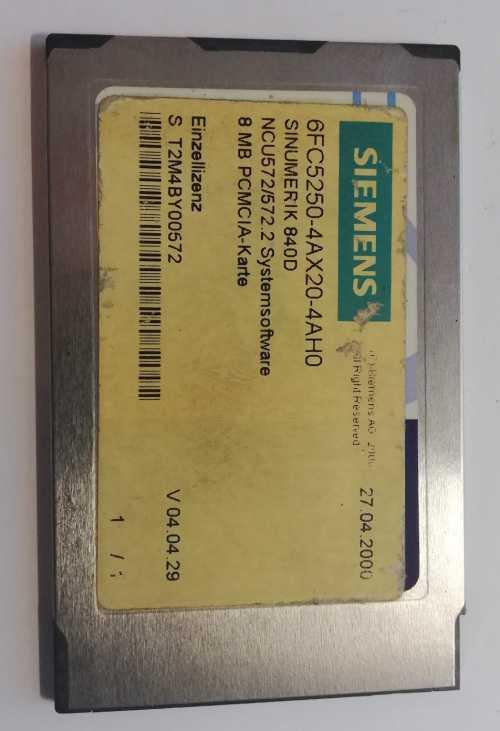 6FC5250-4AX20-4AH0 SIEMENS 8MB PCMCIA karte .. použitý / used .. cena na dotaz / price on request