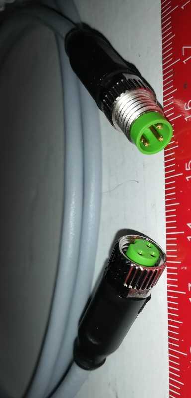 7000-88001-2200150 - kabel 1,5m - M8 male 0° / M8 female 0° A-cod. - PUR 3x0.25 gy UL/CSA 1.5m