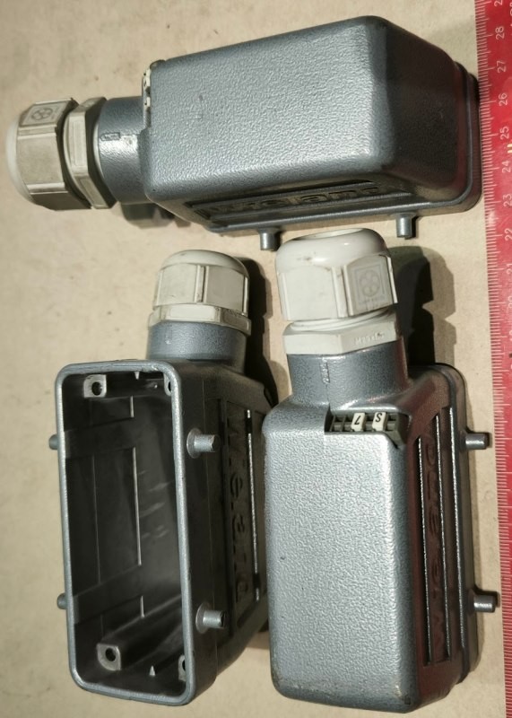 CONNECTOR HOUSING 90X40MM CABLE ENTRY 9MM 703501628 WIELAND .. použitý / used .. provedení dle foto (001)