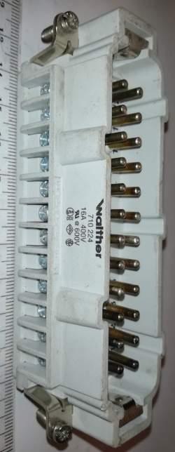 WALTHER 710224  16A 400V - konektor 24pin, starší   .. cena na dotaz / price on request