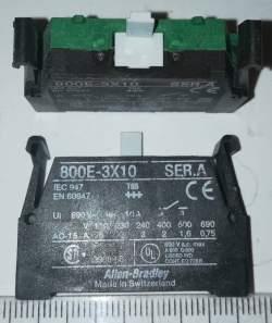 Allen Bradley 800E-3X10 Contact Block 800E3X10 Green  .. cena na dotaz / price on request