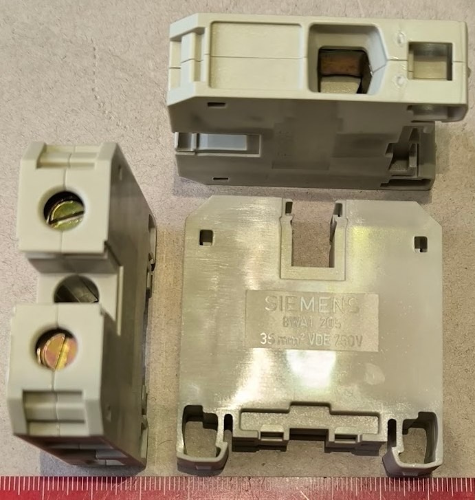8WA1205 - SIEMENS - 1-Tier Standard Terminal Block, 600 VAC, 125 A, 12 to 2 AWG