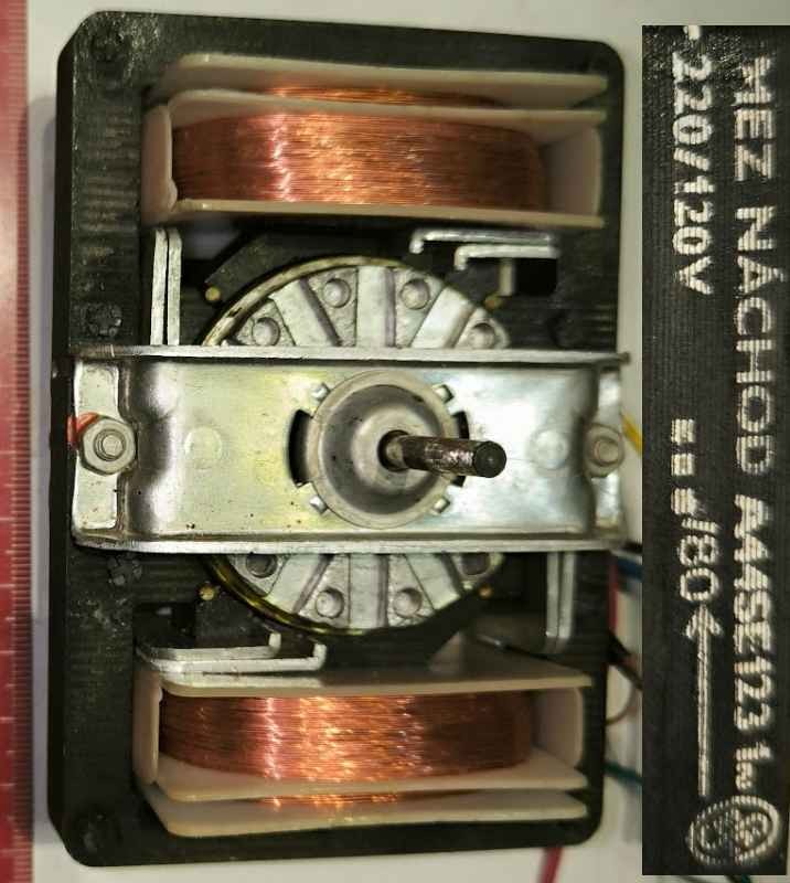 A44SE123 -  motor MEZ Náchod, 220V/120V 50Hz, 1f .. použitý / used  .. cena na dotaz / price on request